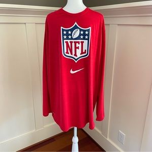 Mens Nike NFL Dri-fit Long Sleeve Red Shirt XL